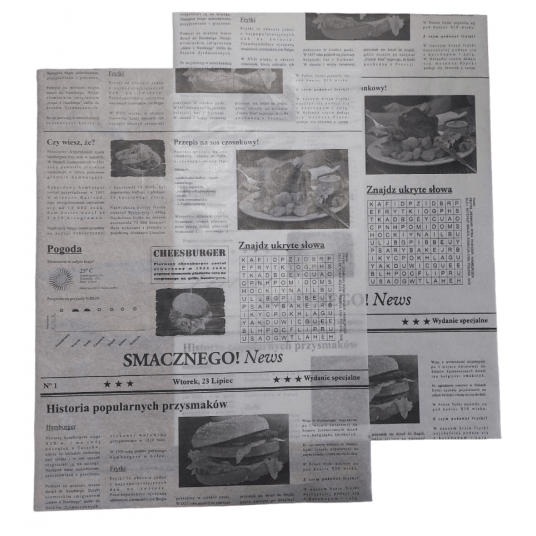 Papier pakowy w arkuszach biały GAZETA powlekany 30/40cm 1000szt. -zdjęcie numer 5