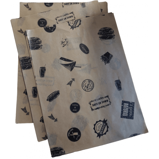 Papier pakowy w arkuszach HAMBURGER powlekany KRAFT 30/40cm 1000szt. -zdjęcie numer 6