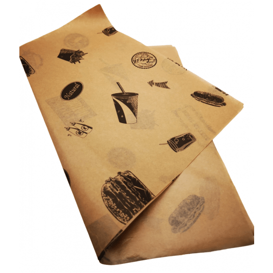 Papier pakowy w arkuszach HAMBURGER powlekany KRAFT 30/40cm 1000szt. -zdjęcie numer 7