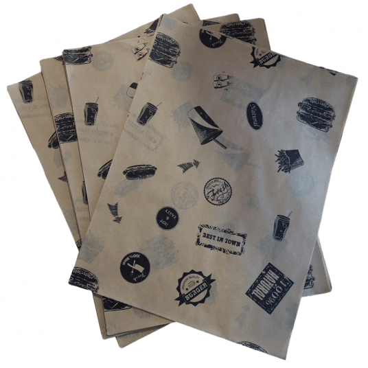 Papier pakowy w arkuszach HAMBURGER powlekany KRAFT 30/40cm 1000szt. -zdjęcie numer 1