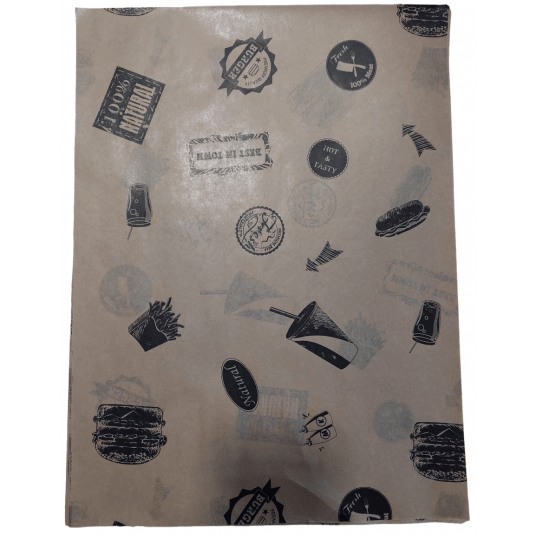 Papier pakowy w arkuszach HAMBURGER powlekany KRAFT 30/40cm 1000szt. -zdjęcie numer 5