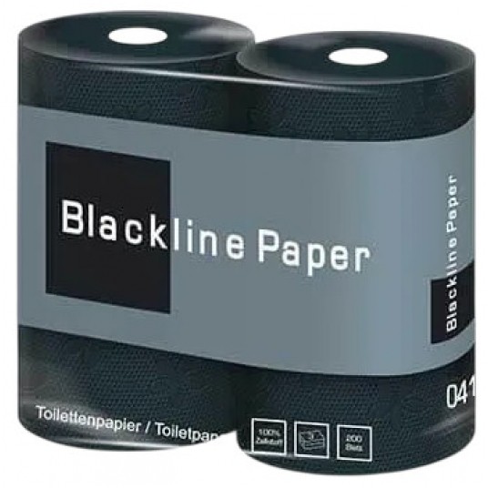 Papier toaletowy czarny Blackline 3warstwowy 4rolki -zdjęcie numer 1