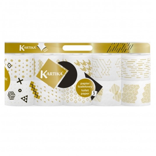 Papier toaletowy Kartika Modern Gold 3W 10rolek -zdjęcie numer 1