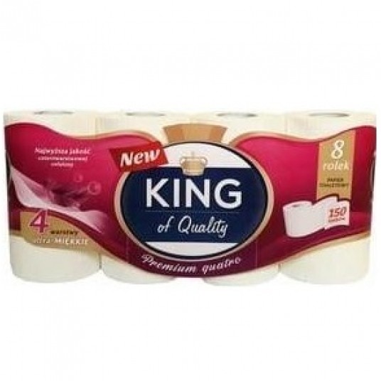 Papier toaletowy King of Quality Premium 4W 8 rolek -zdjęcie numer 1