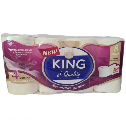 Papier toaletowy King of Quality Premium 4W 8 rolek -zdjęcie numer 2