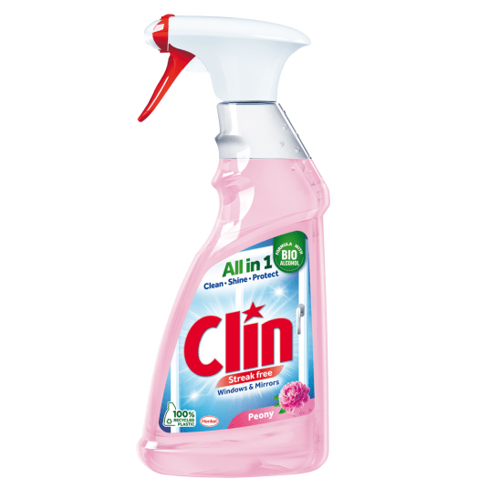 Płyn do szyb Clin Peony różowy 500ml 1szt. -zdjęcie numer 1