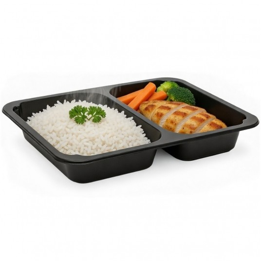 Pojemniki do zgrzewu dwudzielne 227/178/40mm 80szt. -zdjęcie numer 3