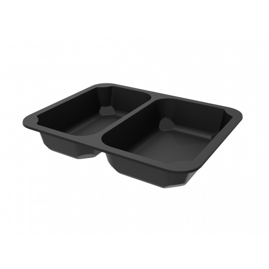 Pojemniki do zgrzewu dwudzielne 227/178/40mm 80szt. -zdjęcie numer 1