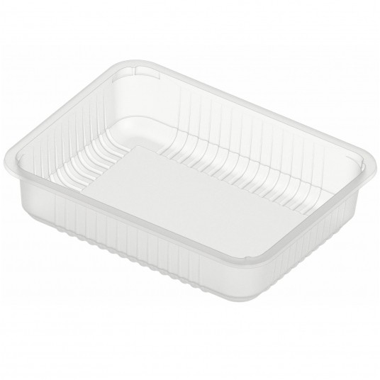 Pojemniki do zgrzewu niedzielone transparentne 205/160/40mm 900ml 320szt. -zdjęcie numer 1