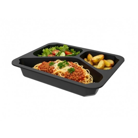 Pojemniki do zgrzewu trójdzielne 227/178/40mm 80szt. -zdjęcie numer 2