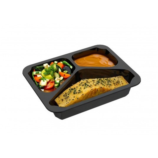 Pojemniki do zgrzewu trójdzielne 227/178/40mm 80szt. -zdjęcie numer 3