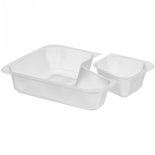 Pojemniki do zgrzewu z odrywką trójdzielne 227/178/40mm 50szt. -zdjęcie numer 1