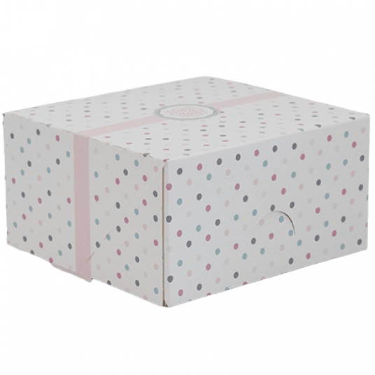 Pudełka cukiernicze "Kropki" 130/130/70mm 20szt. -zdjęcie numer 1