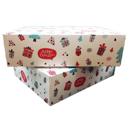 Pudełka cukiernicze "Merry Christmas" 250/210/70mm 20szt. -zdjęcie numer 4