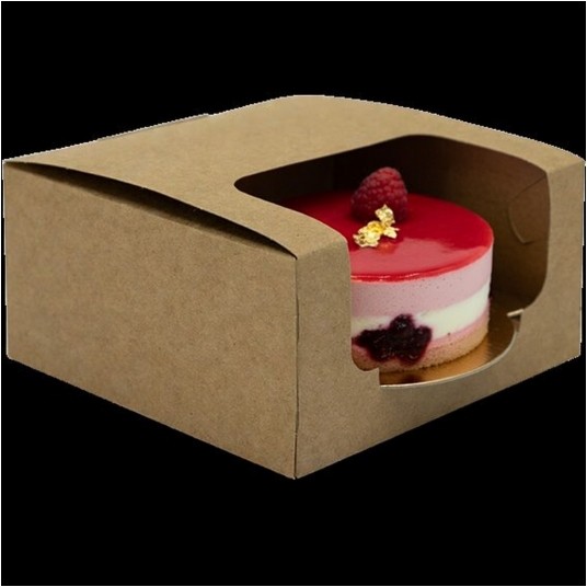 Pudełka cukiernicze z okienkiem łamanym 132/132/66mm 25szt. -zdjęcie numer 2