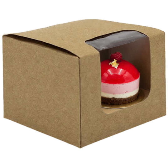 Pudełka cukiernicze z okienkiem łamanym 97/92/71mm 25szt. -zdjęcie numer 2