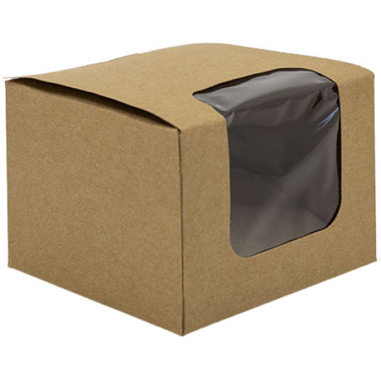 Pudełka cukiernicze z okienkiem łamanym 97/92/71mm 25szt. -zdjęcie numer 1