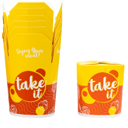 Pudełka papierowe na wynos Food Box 500ml 50szt. -zdjęcie numer 1