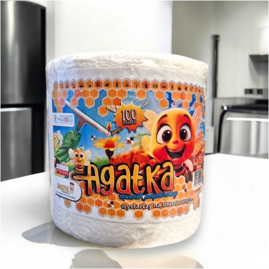 Ręcznik papierowy Agatka celuloza 2W 100m -zdjęcie numer 2
