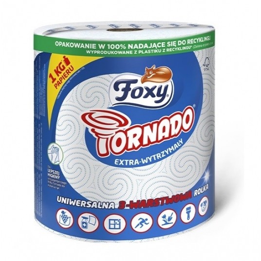 Ręcznik papierowy Foxy Tornado 3W 1rolka -zdjęcie numer 1