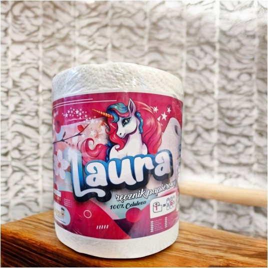Ręcznik papierowy Laura celuloza 2W 50m -zdjęcie numer 2