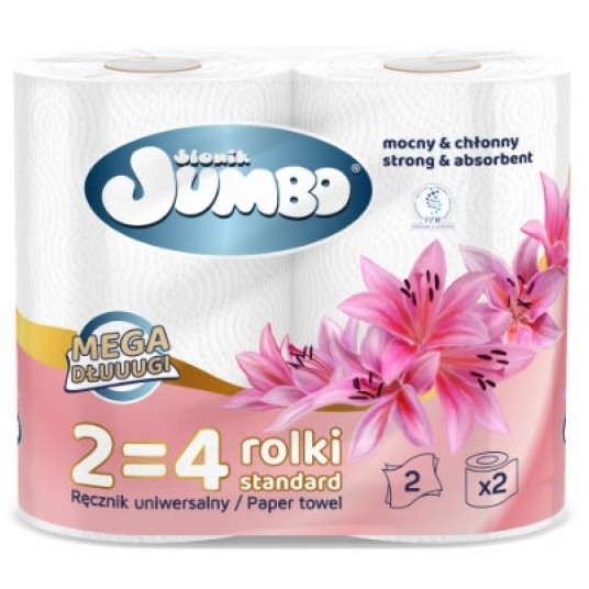 Ręczniki papierowe Jumbo mega długi 2 rolki -zdjęcie numer 1