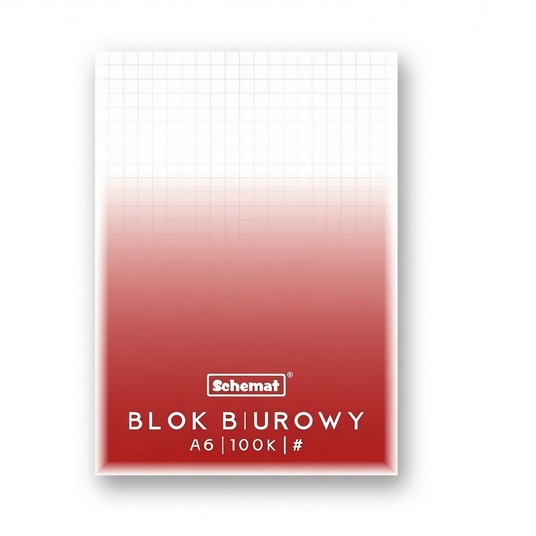 Schemat blok biurowy A6 kratka 100 kartek -zdjęcie numer 1