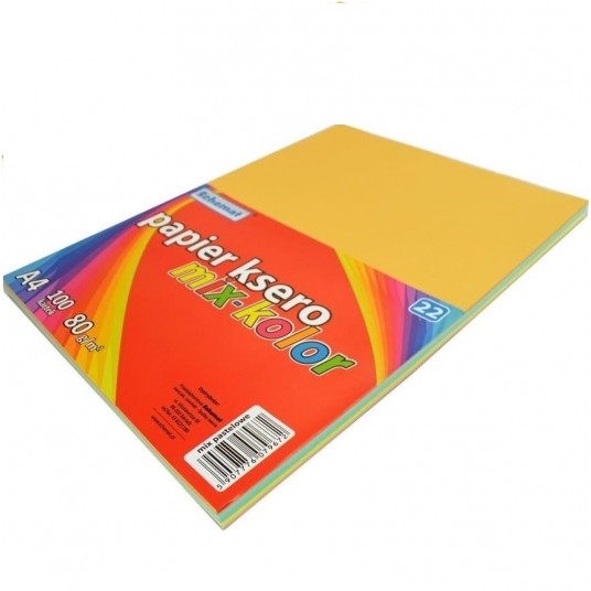 Schemat papier ksero mix kolor pastelowy 80g 100szt. -zdjęcie numer 1