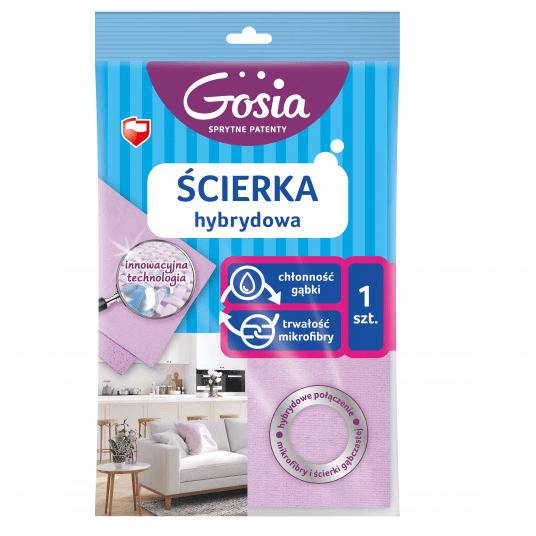 Ścierka Gosia hybrydowa fioletowa 29/29cm -zdjęcie numer 1