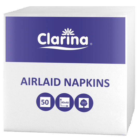 Serwetki flizelinowe białe 40/40cm 50szt. -zdjęcie numer 1