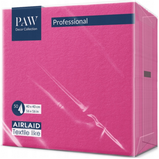 Serwetki flizelinowe fuksja 40/40cm 50szt. -zdjęcie numer 1