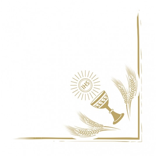 Serwetki flizelinowe My First Communion Gold 40/40cm 50szt. -zdjęcie numer 1