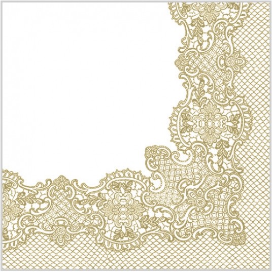 Serwetki flizelinowe Royal Lace Gold 40/40cm 50szt. -zdjęcie numer 1