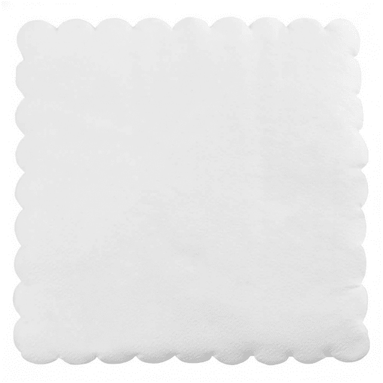 Serwetki ząbkowane białe 15/15cm 200szt. -zdjęcie numer 1