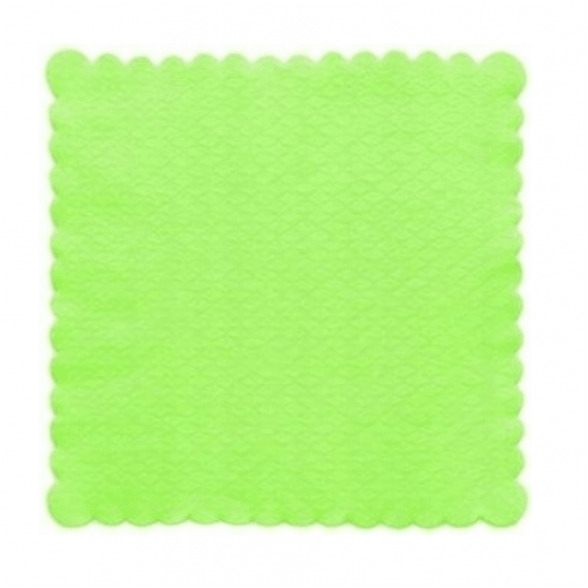 Serwetki ząbkowane zielone 15/15cm 200szt. -zdjęcie numer 1