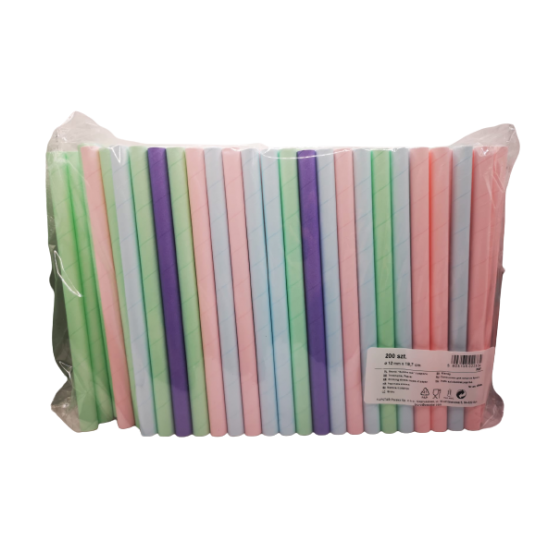 Słomka papierowa bubble tea 20cm 200szt. -zdjęcie numer 3