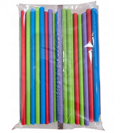 Słomki papierowe proste Ø 8 197mm 100szt. -zdjęcie numer 2