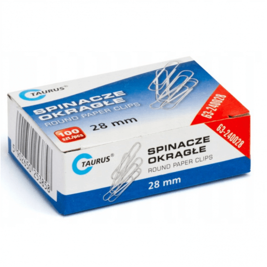 Spinacze biurowe 28mm 100szt. -zdjęcie numer 1