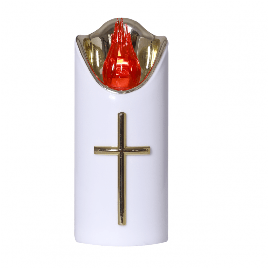 Świeca Cortina Led mała biało-złota 5/12,5cm -zdjęcie numer 1