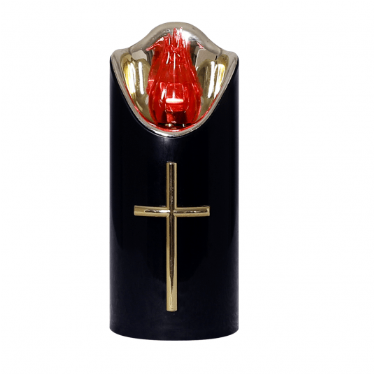 Świeca Cortina Led mała czarna 5/12,5cm -zdjęcie numer 1