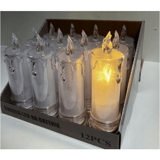 Świeca Sunlight Led brokat 6,5/15cm -zdjęcie numer 2