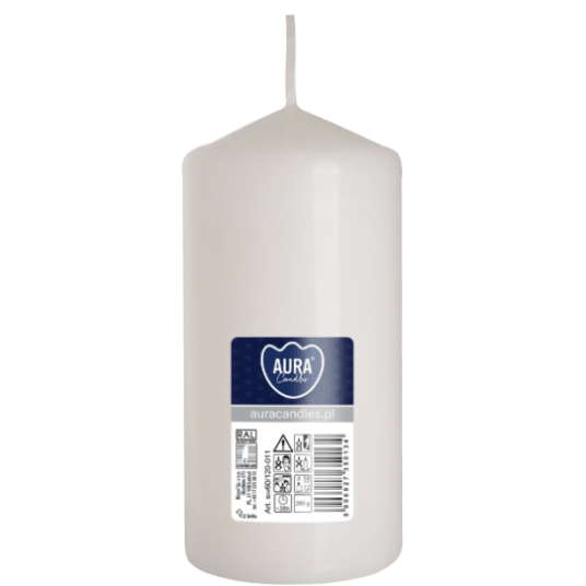 Świeca walec biała 60/120mm -zdjęcie numer 3