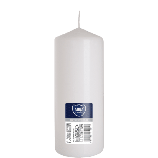 Świeca walec biała 60/150mm -zdjęcie numer 3
