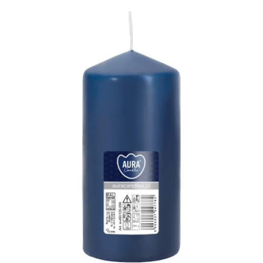 Świeca walec granatowa 60/120mm -zdjęcie numer 3