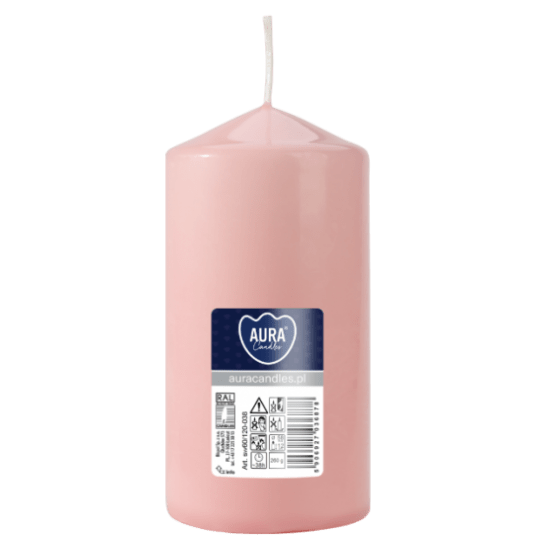 Świeca walec jasno różowa 60/120mm -zdjęcie numer 3