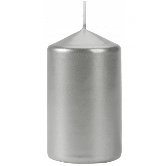 Świeca walec szara 80/150mm -zdjęcie numer 1