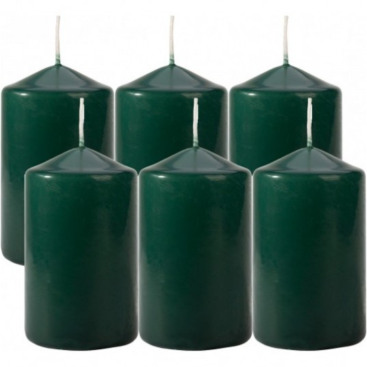 Świeca walec zielony 60/120mm -zdjęcie numer 2