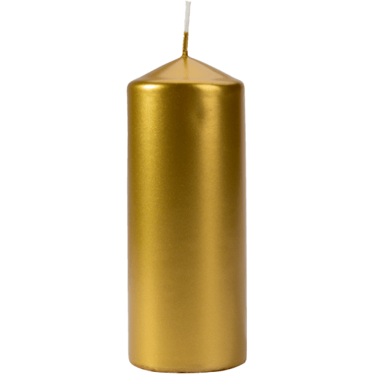 Świeca walec złota 60/150mm -zdjęcie numer 1