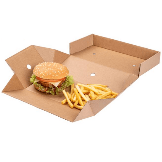 T14 Burger brązowy składany 24,5/12/10cm 100szt. -zdjęcie numer 2