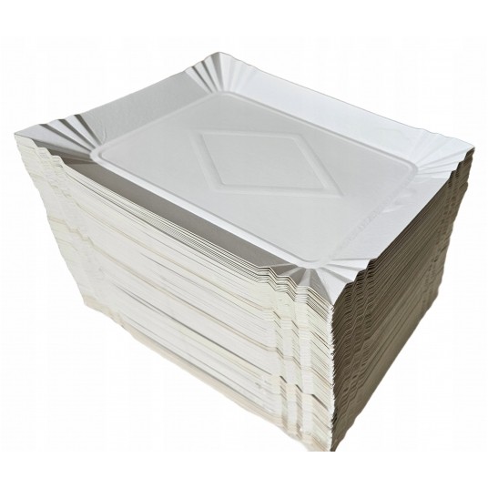 Tacki papierowe duże białe 20/25cm 250szt. -zdjęcie numer 2